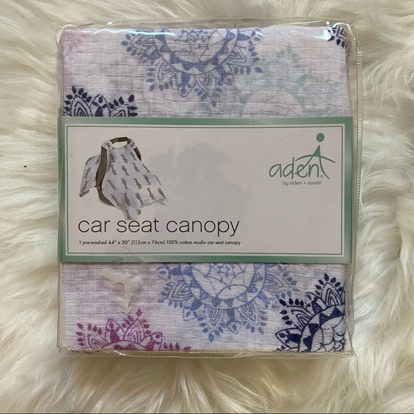 aden + anais Essentials Car Seat Canopy Cover, 100% Cotton Muslin - Picture 2 of 3